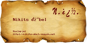 Nikits Ábel névjegykártya