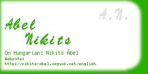 abel nikits business card