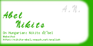 abel nikits business card